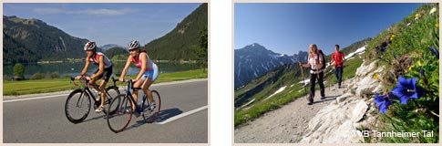 Radfahren und Wandern im Tannheimer Tal